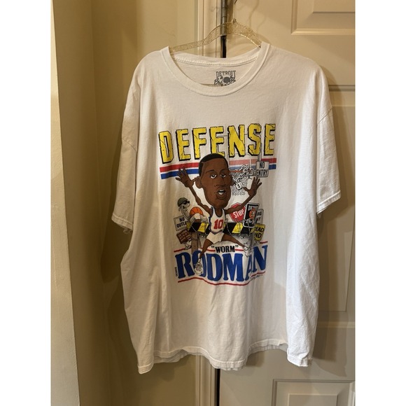 NBA‎ Detroit Pistons Bad Boys Dennis Rodman Hanes T Shirt Size XXL USAVintage